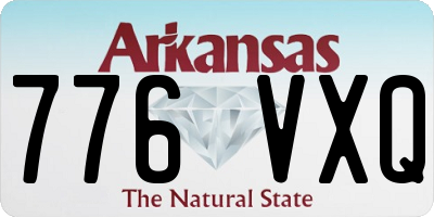 AR license plate 776VXQ