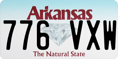 AR license plate 776VXW