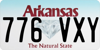 AR license plate 776VXY