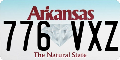 AR license plate 776VXZ