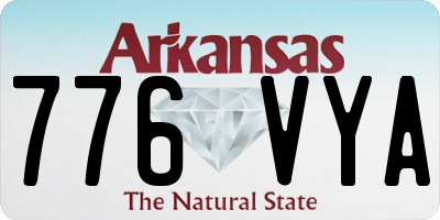 AR license plate 776VYA