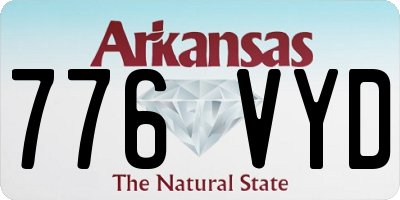 AR license plate 776VYD