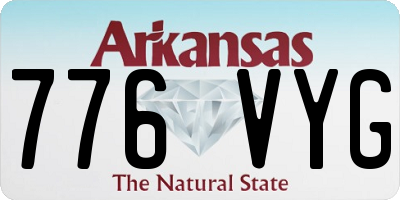 AR license plate 776VYG