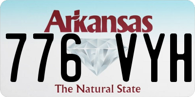 AR license plate 776VYH