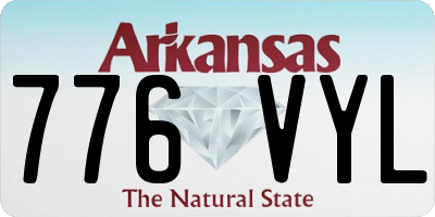 AR license plate 776VYL