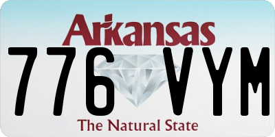 AR license plate 776VYM