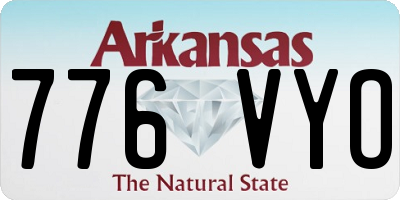 AR license plate 776VYO