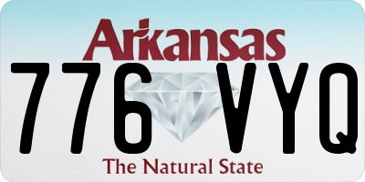AR license plate 776VYQ