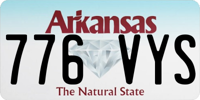 AR license plate 776VYS