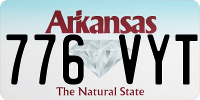 AR license plate 776VYT