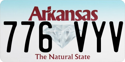 AR license plate 776VYV