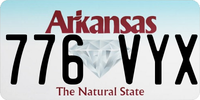 AR license plate 776VYX