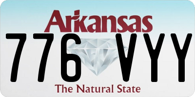 AR license plate 776VYY