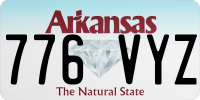 AR license plate 776VYZ
