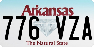 AR license plate 776VZA