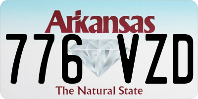 AR license plate 776VZD