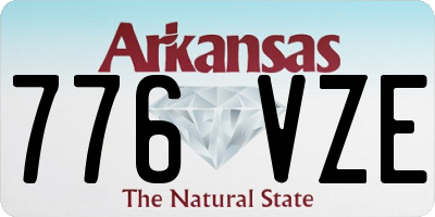 AR license plate 776VZE
