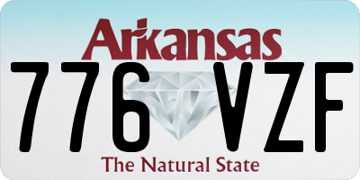 AR license plate 776VZF