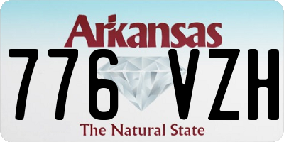 AR license plate 776VZH