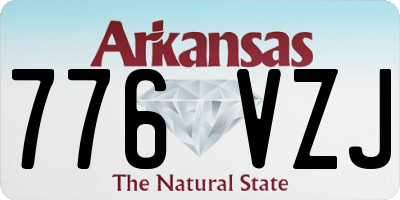 AR license plate 776VZJ