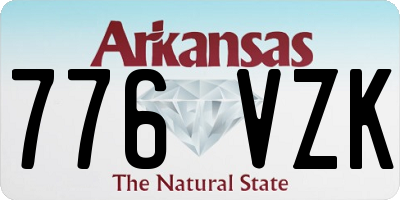 AR license plate 776VZK