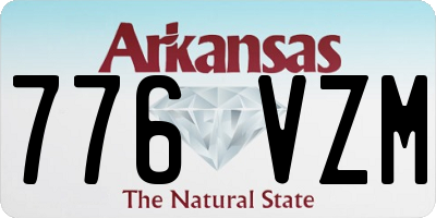 AR license plate 776VZM
