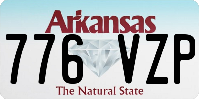 AR license plate 776VZP