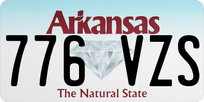 AR license plate 776VZS