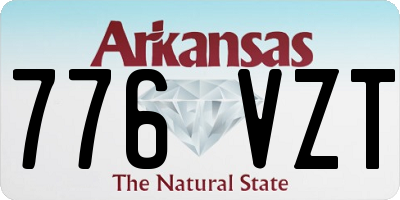 AR license plate 776VZT