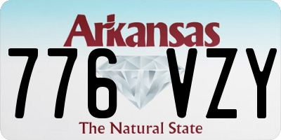 AR license plate 776VZY