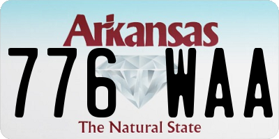 AR license plate 776WAA