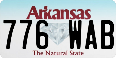 AR license plate 776WAB