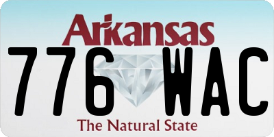 AR license plate 776WAC