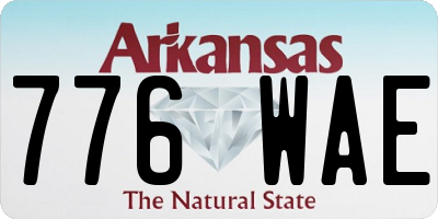 AR license plate 776WAE