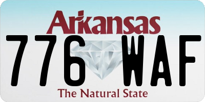 AR license plate 776WAF