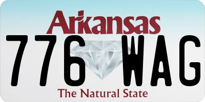AR license plate 776WAG