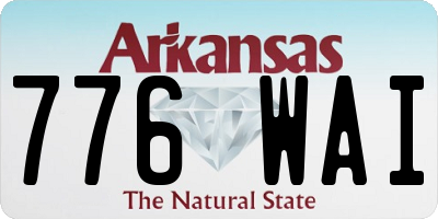 AR license plate 776WAI