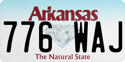 AR license plate 776WAJ