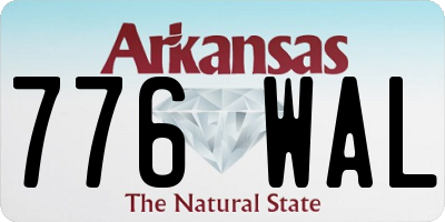 AR license plate 776WAL