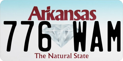 AR license plate 776WAM