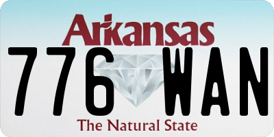 AR license plate 776WAN