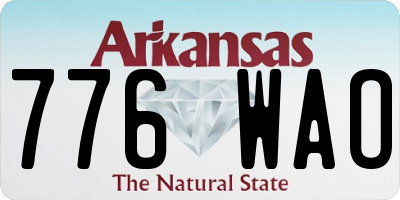 AR license plate 776WAO