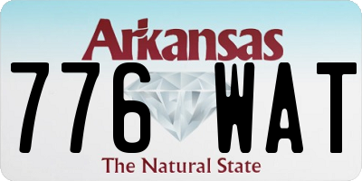 AR license plate 776WAT
