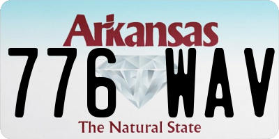 AR license plate 776WAV