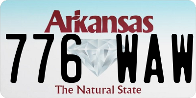 AR license plate 776WAW