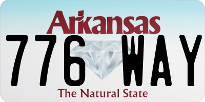 AR license plate 776WAY