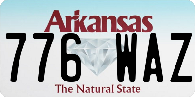 AR license plate 776WAZ