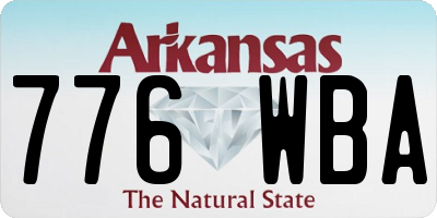 AR license plate 776WBA