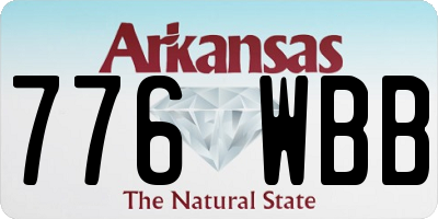 AR license plate 776WBB