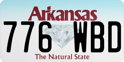 AR license plate 776WBD